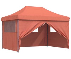 Šventės palapinė 279 x 410 x 315 cm Terakotos Oksfordo audinys