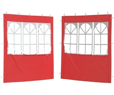 Šventinės palapinės šoninė siena 2 pcs 200 x 195 cm Raudona