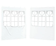 Šventinės palapinės šoninė siena 2 pcs 200 x 195 cm Balta