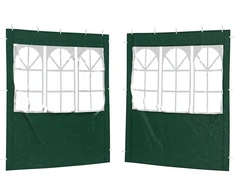 Šventinės palapinės šoninė siena 2 pcs 200 x 195 cm Žalia