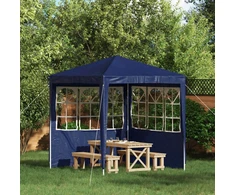 Šventinės palapinės šoninė siena 2 pcs 200 x 195 cm Mėlyna