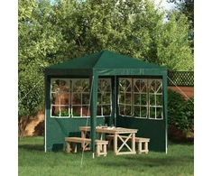 Šventinės palapinės šoninė siena 2 pcs 200 x 195 cm Žalia