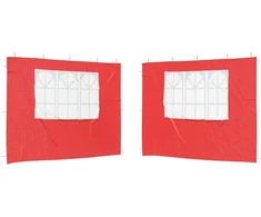Šventinės palapinės šoninė siena 2 pcs 300 x 195 cm Raudona