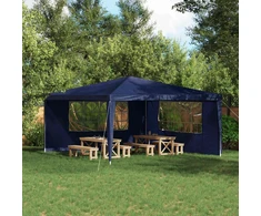 Šventinės palapinės šoninė siena 2 pcs 400 x 195 cm Mėlyna