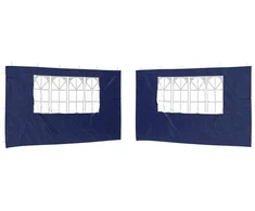 Šventinės palapinės šoninė siena 2 pcs 400 x 195 cm Mėlyna