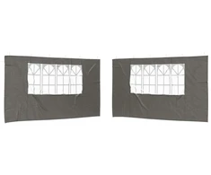 Šventinės palapinės šoninė siena 2 pcs 400 x 195 cm Antracito
