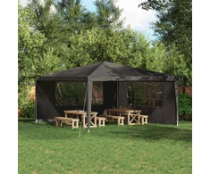 Šventinės palapinės šoninė siena 2 pcs 400 x 195 cm Antracito