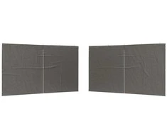 Šventinės palapinės šoninė siena 2 pcs Antracito 400 x 195 cm