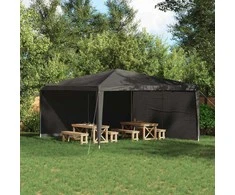 Šventinės palapinės šoninė siena 2 pcs Antracito 400 x 195 cm
