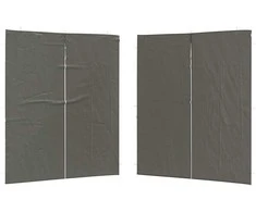 Šventinės palapinės šoninė siena 2 pcs Antracito 200 x 195 cm