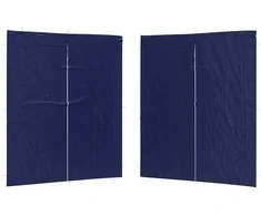 Šventinės palapinės šoninė siena 2 pcs Mėlyna 200 x 195 cm