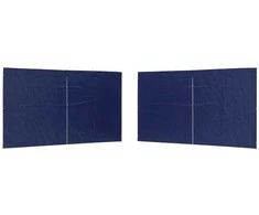 Šventinės palapinės šoninė siena 2 pcs Mėlyna 400 x 195 cm