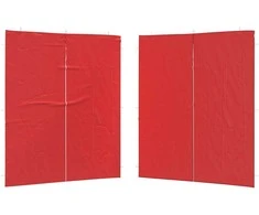 Šventinės palapinės šoninė siena 2 pcs Raudona 200 x 195 cm