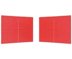 Šventinės palapinės šoninė siena 2 pcs Raudona 300 x 195 cm