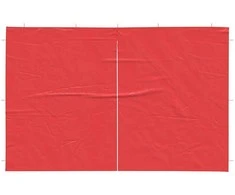 Šventinės palapinės šoninė siena 2 pcs Raudona 300 x 195 cm