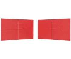 Šventinės palapinės šoninė siena 2 pcs Raudona 400 x 195 cm