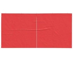 Šventinės palapinės šoninė siena 2 pcs Raudona 400 x 195 cm