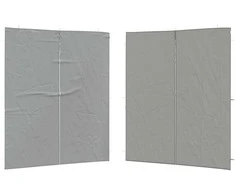 Šventinės palapinės šoninė siena 2 pcs Šviesiai pilka
