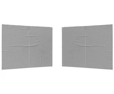 Šventinės palapinės šoninė siena 2 pcs Šviesiai pilka