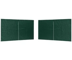Šventinės palapinės šoninė siena 2 pcs Žalia 400 x 195 cm