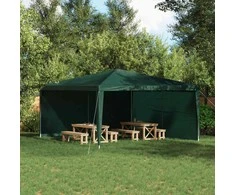 Šventinės palapinės šoninė siena 2 pcs Žalia 400 x 195 cm