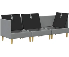 Modulinė sofa su laikymo vieta 3 vnt. Šviesiai pilka