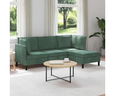 Svetainės baldų komplektas 4 pcs Jūrinė žalia Aksomas