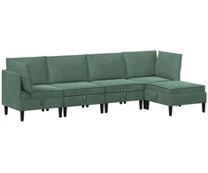 Svetainės baldų komplektas 5 pcs Jūrinė žalia Aksomas