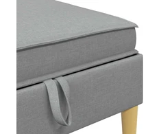 Modulinė sofa su laikymo vieta 5 vnt. Šviesiai pilka Audinys