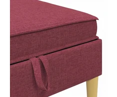 Modulinė sofa su laikymo vieta 5 vnt. Vyno raudona Audinys