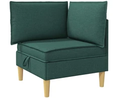 Modulinė sofa su laikymo vieta 6 vnt. Tamsiai žalia Audinys