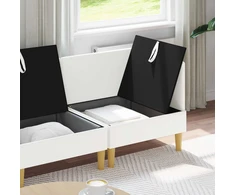 Svetainės baldų komplektas su pagalve 3 pcs Balta Audinys