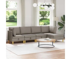 Modulinė sofa su laikymo vieta 5 pcs Taupe Audinys