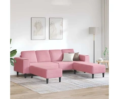 Svetainės sofa 3 vnt. Rožinė