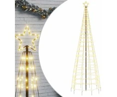 Šviečianti Kalėdų eglutė, 300cm, 570 šiltų LED, kūgio formos