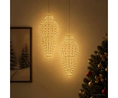 Šviečiantis kalėdinis dekoras 2 vnt. 640 LED Šilta balta