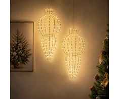 Šviečiantis kalėdinis dekoras 2 vnt. 640 LED Šalta balta