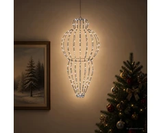 Šviečiantis kalėdinis dekoras 320 LED Šalta balta
