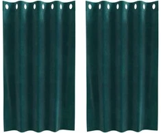Užtemdymo užuolaidos 2 pcs Tamsiai žalia 140 x 140 cm Aksomas