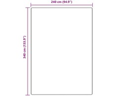 Neslystantis plaukuotas kilimas Kreminė 240 x 340 cm PP