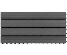 Terasinė Plytelė 6 pcs Juodas 60 x 30 cm MPK