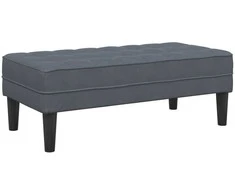 suoliukas su pagalve Tamsiai pilka 113 x 57 x 39 cm Aksomas