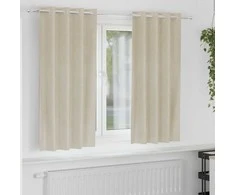 Užtemdymo užuolaidos 2 pcs Kreminė 140 x 175 cm Aksomas