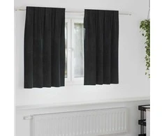 Užtemdymo užuolaidos 2 pcs Juoda 140 x 140 cm Aksomas