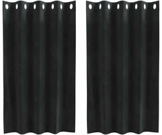 Užtemdymo užuolaidos 2 pcs Juoda 140 x 140 cm Aksomas