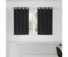 Užtemdymo užuolaidos 2 pcs Juoda 140 x 140 cm Aksomas