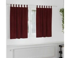 Užtemdymo užuolaidos 2 pcs Vyno raudona 140 x 140 cm Aksomas