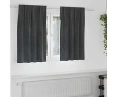 Užtemdymo užuolaidos 2 pcs Šviesiai pilka 140 x 140 cm Aksomas