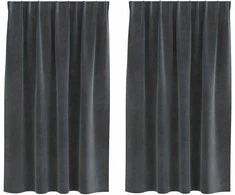 Užtemdymo užuolaidos 2 pcs Šviesiai pilka 140 x 140 cm Aksomas