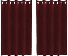Užtemdymo užuolaidos 2 pcs Vyno raudona 140 x 140 cm Aksomas